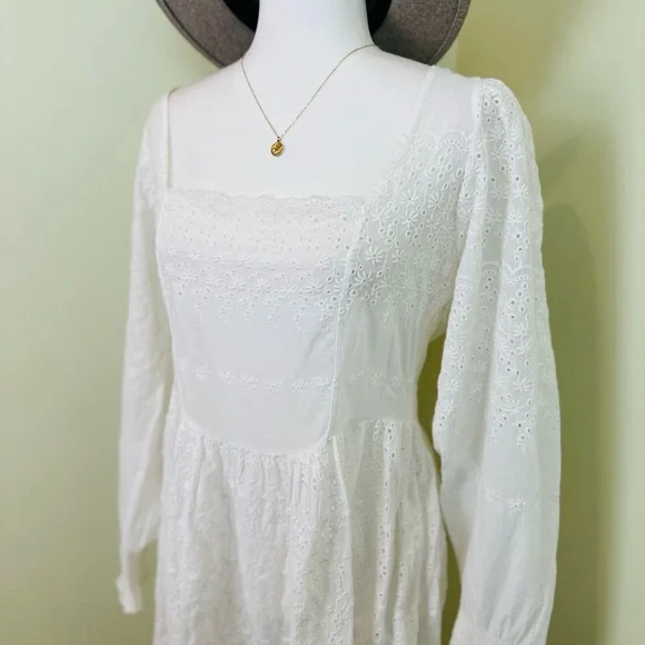 *NWT* LoveShackFancy Preslina White Eyelet Dress - Picture 8 of 12